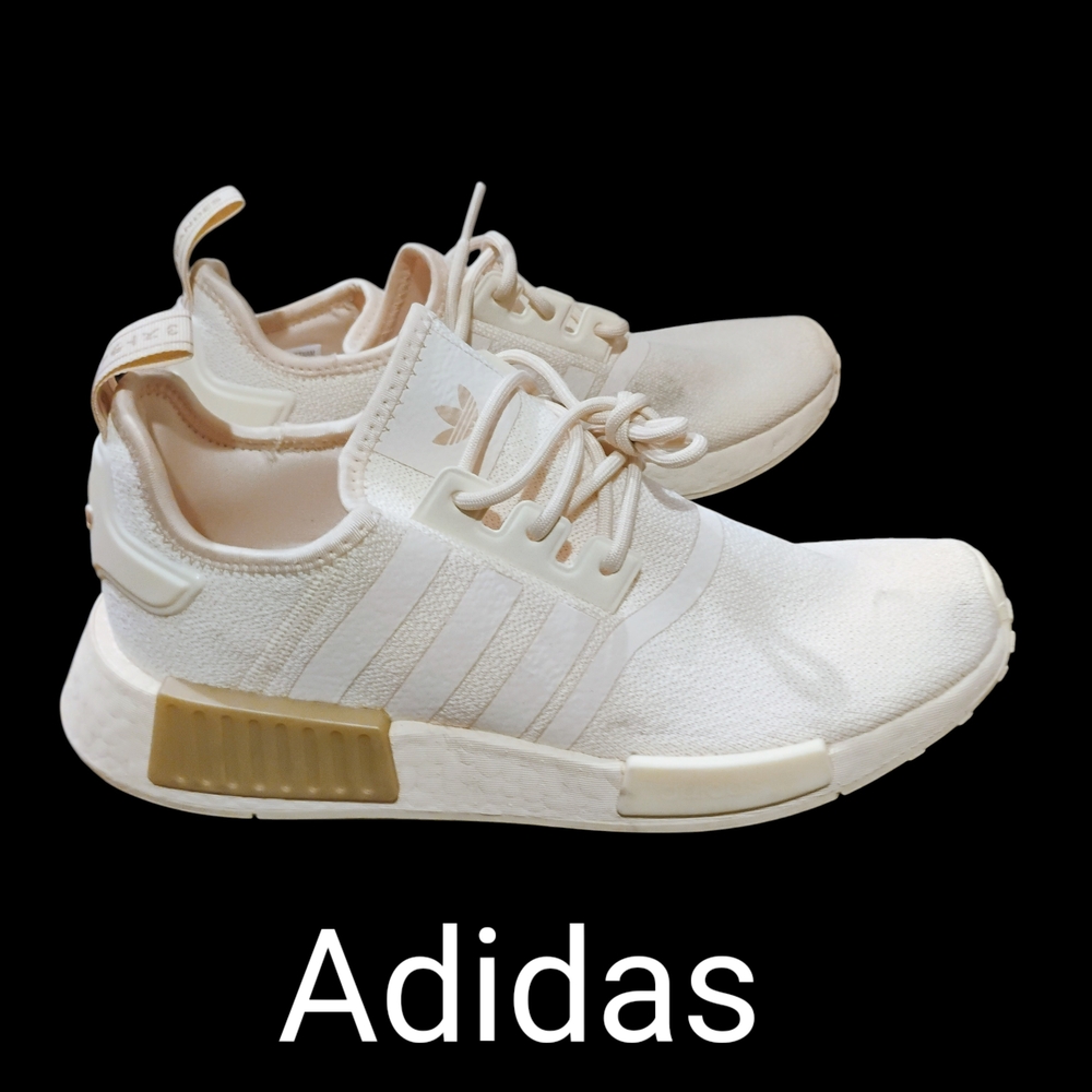 Adidas White and Gold Sneakers